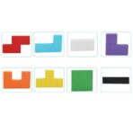 Puzzle Montessori, Embo, din Lemn, Tip Tetris, +36 Luni, Forme Neregulate, 40 Piese, 26.5 x 17.7 cm, Multicolor - imagine 2