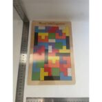 Puzzle Montessori, Embo, din Lemn, Tip Tetris, +36 Luni, Forme Neregulate, 40 Piese, 26.5 x 17.7 cm, Multicolor - imagine 13