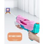 Pistol cu Apa pentru Copii, Rezervor, Pentru Piscina/Plaja, Embo, 6ani+,  5 duze, Quick Fill, Roz, 800ML - imagine 4