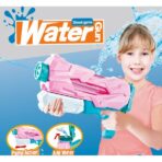 Pistol cu Apa pentru Copii, Rezervor, Pentru Piscina/Plaja, Embo, 6ani+,  5 duze, Quick Fill, Roz, 800ML - imagine 8