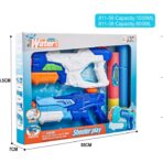 Set 2x Pistol cu Apa pentru Copii, Rezervor, Pentru Piscina/Plaja, Embo, 6ani+, Alb/Albastru + Albastru, 1000 ML + 600 ML - imagine 2