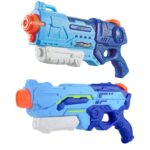 Set 2x Pistol cu Apa pentru Copii, Rezervor, Pentru Piscina/Plaja, Embo, 6ani+, Albastru, 1200 ML + 900 ML