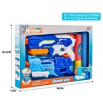 Set 2x Pistol cu Apa pentru Copii, Rezervor, Pentru Piscina/Plaja, Embo, 6ani+, Albastru, 1200 ML + 900 ML - imagine 2