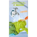 Pistol cu Apa pentru Copii, Rezervor, Pentru Piscina/Plaja, Embo, 6ani+, Triceratops, 3 duze, Verde, 640ML - imagine 4