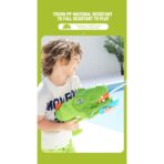 Pistol cu Apa pentru Copii, Rezervor, Pentru Piscina/Plaja, Embo, 6ani+, Tiranozaur, 3 duze, Verde, 660ML - imagine 4