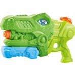 Pistol cu Apa pentru Copii, Rezervor, Pentru Piscina/Plaja, Embo, 6ani+, Tiranozaur, 3 duze, Verde, 660ML