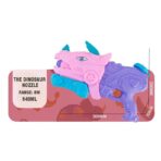 Pistol cu Apa pentru Copii, Rezervor, Pentru Piscina/Plaja, Embo, 6ani+, Triceratops, 3 duze, Roz, 640ML - imagine 3