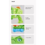 Pistol cu Apa pentru Copii, Rezervor, Pentru Piscina/Plaja, Embo, 6ani+, Triceratops, 3 duze, Verde, 1330ML - imagine 3