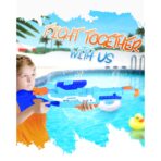 Pistol cu Apa pentru Copii, Rezervor, Pentru Piscina/Plaja, Embo, 6ani+,  Albastru, 1200ML - imagine 4