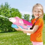 Set 2x Pistol cu Apa pentru Copii, Rezervor, Pentru Piscina/Plaja, Embo, 6ani+, Roz + Albastru, 600 ML - imagine 4