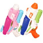 Set 2x Pistol cu Apa pentru Copii, Rezervor, Pentru Piscina/Plaja, Embo, 6ani+, Roz + Albastru, 600 ML