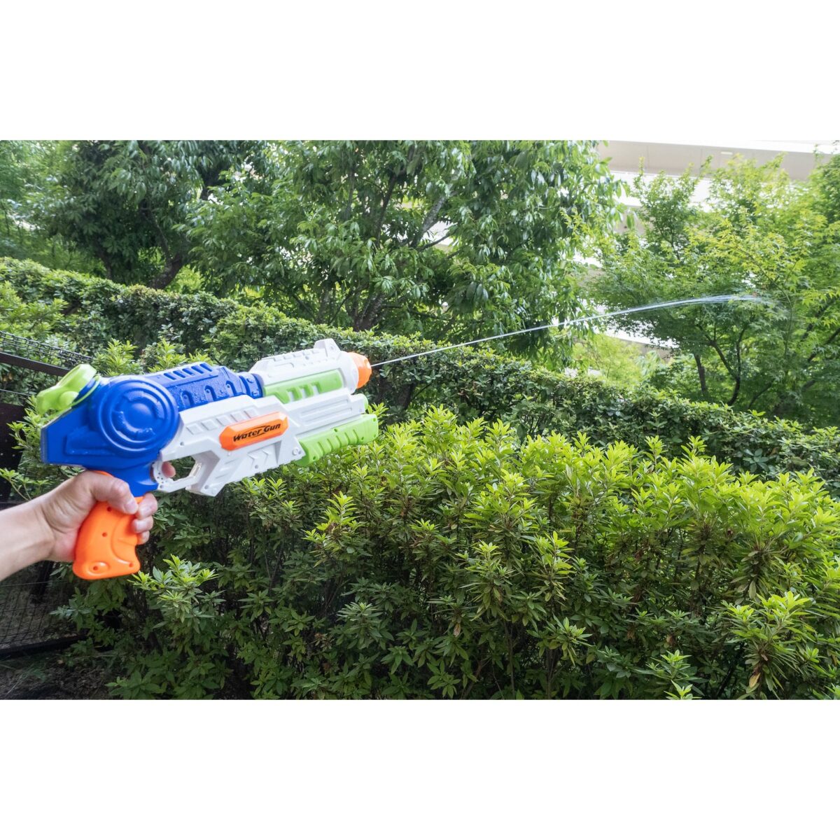 Set 2x Pistol cu Apa pentru Copii, Rezervor, Pentru Piscina/Plaja, Embo, 6ani+, Roz + Albastru, 1000 ML - imagine 7