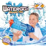 Pistol cu Apa pentru Copii, Rezervor, Pentru Piscina/Plaja, Embo, 6ani+, Albastru, 900ML - imagine 4