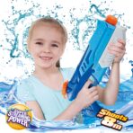 Pistol cu Apa pentru Copii, Rezervor, Pentru Piscina/Plaja, Embo, 6ani+, Albastru, 900ML - imagine 5