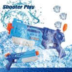 Pistol cu Apa pentru Copii, Rezervor, Pentru Piscina/Plaja, Embo, 6ani+, Albastru, 900ML - imagine 8