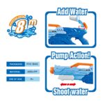 Pistol cu Apa pentru Copii, Rezervor, Pentru Piscina/Plaja, Embo, 6ani+, Albastru, 1500ML - imagine 4