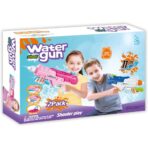 Set 2x Pistol cu Apa pentru Copii, Rezervor, Pentru Piscina/Plaja, Embo, 6ani+, Roz + Albastru, 1200 ML - imagine 2