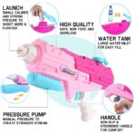 Set 2x Pistol cu Apa pentru Copii, Rezervor, Pentru Piscina/Plaja, Embo, 6ani+, Roz + Albastru, 1200 ML - imagine 4