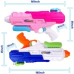 Set 2x Pistol cu Apa pentru Copii, Rezervor, Pentru Piscina/Plaja, Embo, 6ani+, Roz + Albastru, 1200 ML - imagine 5