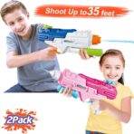 Set 2x Pistol cu Apa pentru Copii, Rezervor, Pentru Piscina/Plaja, Embo, 6ani+, Roz + Albastru, 1200 ML - imagine 6