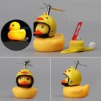 Ratusca Decorativa, Embo, pentru Bicicleta, Motocicleta, Masina, cu Sistem de Prindere, Lumini, 7.5 x 9 cm, cu Casca, Galben - imagine 3