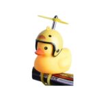 Ratusca Decorativa, Embo, pentru Bicicleta, Motocicleta, Masina, cu Sistem de Prindere, Lumini, 7.5 x 9 cm, cu Casca, Galben - imagine 4