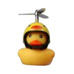 Ratusca Decorativa, Embo, pentru Bicicleta, Motocicleta, Masina, cu Sistem de Prindere, Lumini, 7.5 x 9 cm, cu Casca, Galben