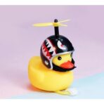 Ratusca Decorativa, Embo, pentru Bicicleta, Motocicleta, Masina, cu Sistem de Prindere, Lumini, 7.5 x 9 cm, cu Casca, Negru - imagine 2