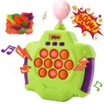 Joc Pop-It Antistres, Embo, Electronic, 50 de Baloane, Muzica, 2 Moduri de Joc, Nivel Maxim 200, 14.5x13.5x5.7cm, Verde