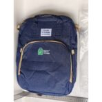 Rucsac Multifunctional pentru Mamici, Embo, cu Patut Pliabil si Baza de Schimbat, Rezistent la Apa, Capacitate Mare, Usor, Compartimente Multiple, Buzunar Termic pentru Lapte, 42 x 32 x 22 cm, Albastru Inchis - imagine 2