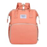 Rucsac Multifunctional pentru Mamici, Embo, cu Patut Pliabil si Baza de Schimbat, Rezistent la Apa, Capacitate Mare, Usor, Compartimente Multiple, Buzunar Termic pentru Lapte, 42 x 32 x 22 cm, Roz Pudra