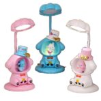 Lampa de Veghe, Embo, cu Ascutitoare de Creioane, 2 Functii de Lumina, de Birou si de Veghe, Model Catelus, Incarcare USB 10 x 29 cm, Multicolor