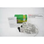 Sectiune Instalatie de Craciun Embo Tip Perdea, 8 jocuri de lumini, 1x1 m, 60 LED-uri, Interconectabila, Fir Transparent, Alb Cald