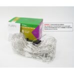 Sectiune Instalatie de Craciun Embo, Tip Plasa, 120 LED-uri, 1.5 x 1.5 m, 8 jocuri de lumini, Interconectabila, Fir transparent, Alb rece