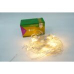 Sectiune Instalatie de Craciun Embo, Tip Plasa, 160 LED-uri, 3 m x 1 m, 8 jocuri de lumini, Interconectabila, Fir transparent, Alb cald - imagine 4