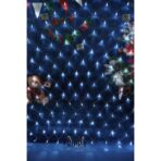 Sectiune Instalatie de Craciun Embo, Tip Plasa, 160 LED-uri, 3 m x 1 m, 8 jocuri de lumini, Interconectabila, Fir transparent, Alb rece - imagine 2