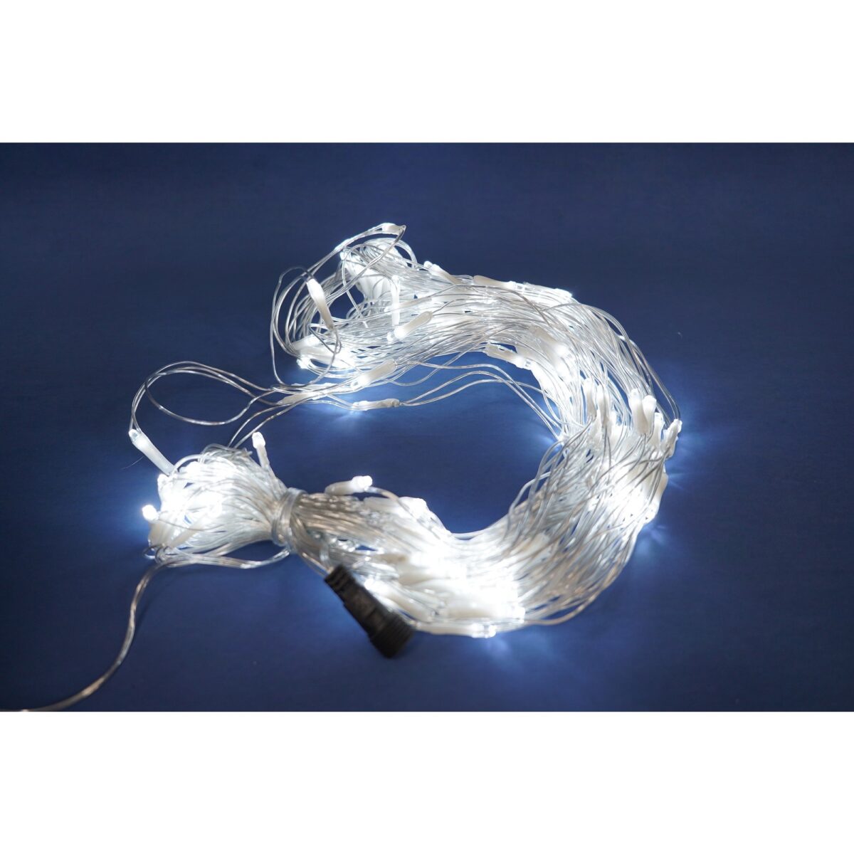 Sectiune Instalatie de Craciun Embo, Tip Plasa, 160 LED-uri, 3 m x 1 m, 8 jocuri de lumini, Interconectabila, Fir transparent, Alb rece - imagine 4