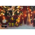 Sectiune Instalatie de Craciun Embo® Tip Turturi, 8 jocuri de lumini 3 m, 96 LED-uri, Interconectabila, Fir Transparent, Alb Cald, Atentie! nu contine alimentator - imagine 3