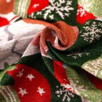 Servet de Masa, Embo, Model Brazi de Craciun, Tematica Craciun, Prosop pentru Masa, 47x33 cm, Bumbac si Fibre Sintetice, Rosu - imagine 7