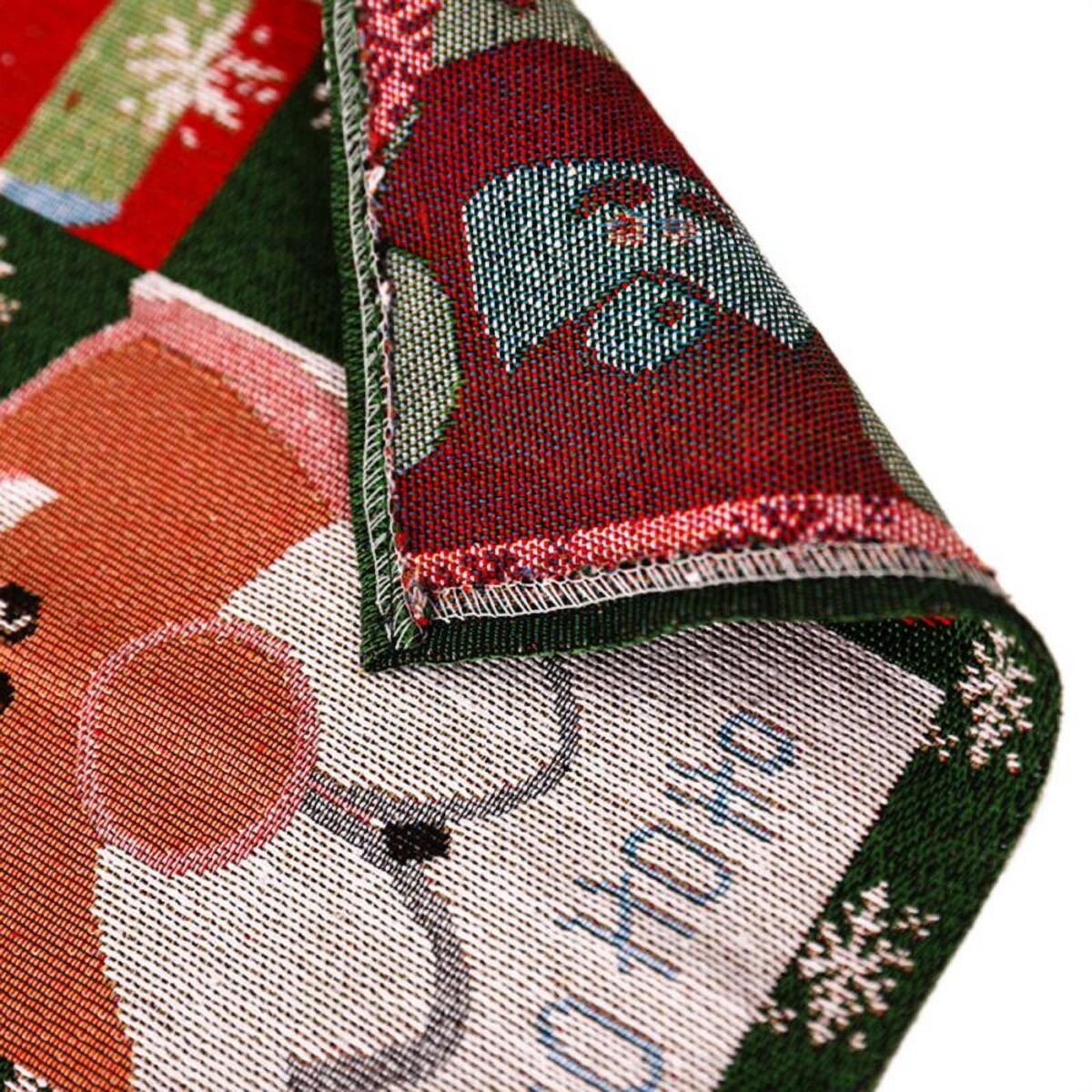 Servet de Masa, Embo, Model Mos Craciun, Tematica Craciun, Prosop pentru Masa, 47x33 cm, Bumbac si Fibre Sintetice, Multicolor - imagine 8