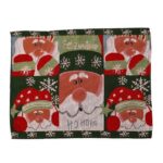 Servet de Masa, Embo, Model Mos Craciun, Tematica Craciun, Prosop pentru Masa, 47x33 cm, Bumbac si Fibre Sintetice, Multicolor