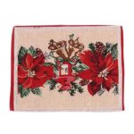 Servet pentru Masa, Embo, Model Craciunite, Tematica Craciun, 43 x 34 cm, Rosu