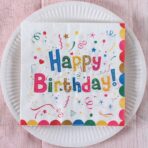 Servetele de Masa pentru Zile de Nastere, Embo, Servetele de masa Tematice Happy Birthday, Set 20 buc, Unisex, din Hartie, 33 x 33 cm, Alb Multicolor - imagine 2