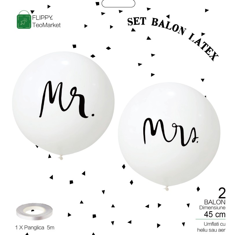 set-10-baloane-chrome-23-cm-2-2g-negru-argintiu-main-66b235e717fc5.jpg Set 2 Baloane din Latex, Embo, Tip Jumbo, Model Mr si Mrs, Tema Nunta, 45 cm, Alb - imagine 7