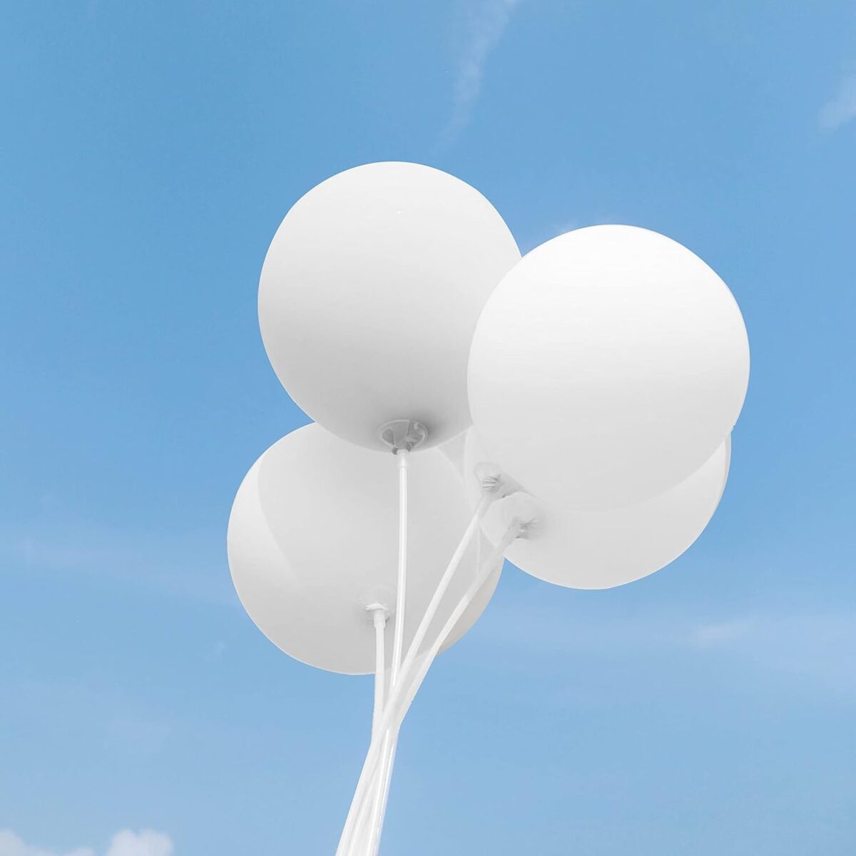Set 10 Baloane din Latex, Embo, Model Party, 13 cm, 1 g, Alb - imagine 6