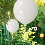 Set 10 Baloane din Latex, Embo, Model Party, 13 cm, 1 g, Alb - imagine 7