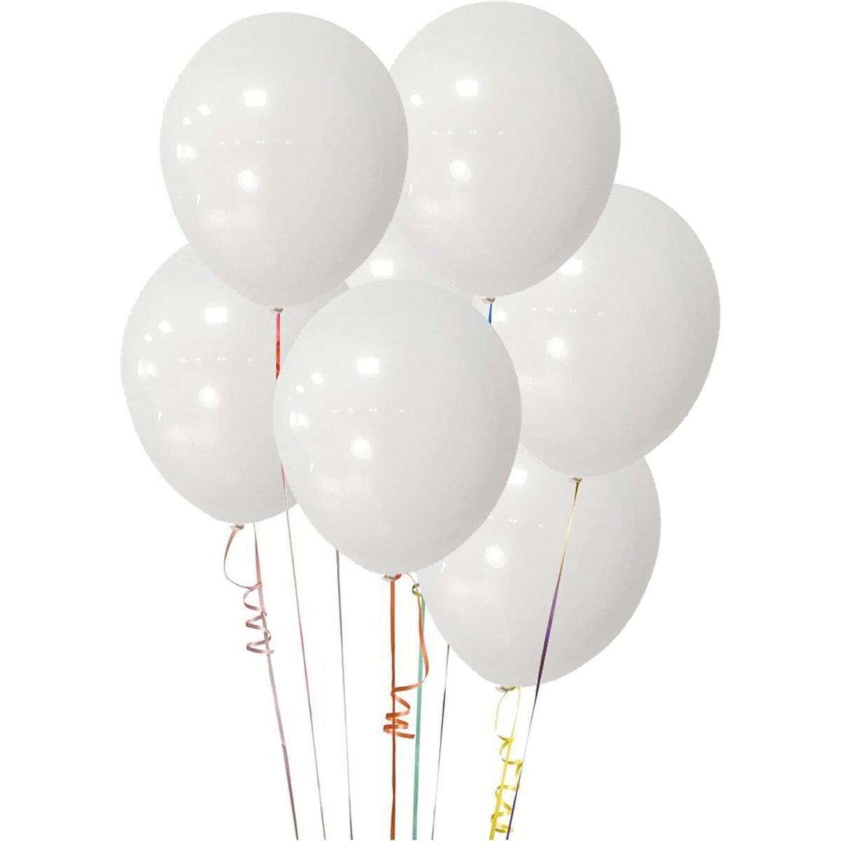 Set 10 Baloane din Latex, Embo, Model Party, 13 cm, 1 g, Alb - imagine 8