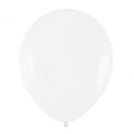 Set 10 Baloane din Latex, Embo, Model Party, 13 cm, 1 g, Alb