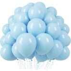 Set 10 Baloane din Latex, Embo, Model Party, 13 cm, 1 g, Bleu