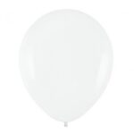 Set 10 Baloane din Latex, Embo, Model Party, 13 cm, Albe, 2.2 g